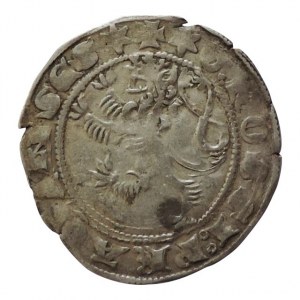 Jan Lucemburský 1310-1346, pražský groš Castelin 1, dr.ned., nep.napr., patina 3,414g