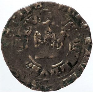 Václav IV. 1378-1419, pražský groš Hána XIV či XV, ned., patina, st.měděnky, 2,737g