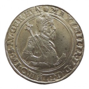 Maxmilián II. 1564-1576, tolar 1576 Kutná Hora-Šatný, MKČ 195, 29,096g, nep.napr.
