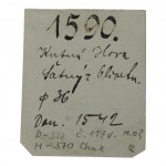 Rudolf II. 1576-1611, 1/2 tolar 1590 Kutná Hora-Šatný, MKČ 370, 14,263g, dva staré tuší psané podložní štítky, mince zakoupena v aukci br.Eggerů