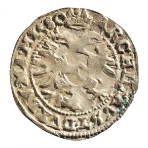 Rudolf II. 1576-1611, bílý groš 1580 Kutná Hora, MKČ 376, nep.ned.