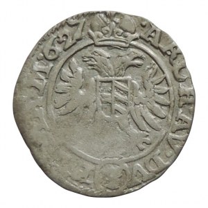 Ferdinand II. 1619-1637, 3 krejcar 1627 Praha-Hübmer, MKČ 760, ned.