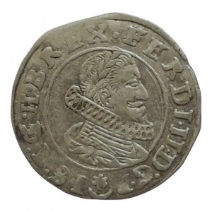 Ferdinand II. 1619-1637, 3 krejcar 1628 Praha-Hübmer, MKČ 760