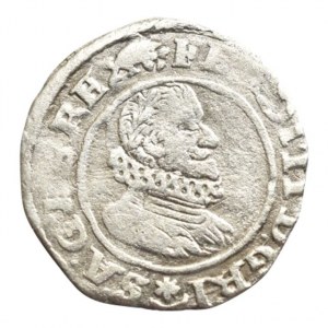 Ferdinand II. 1619-1637, 3 krejcar 1628 Praha-Hübmer, nep.ned.