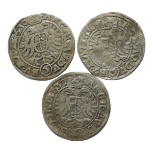 Ferdinand II. 1619-1637, 3 krejcar 1630 Praha-Hübmer, MKČ 760, různé varianty, 3ks