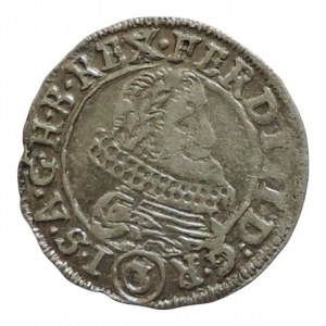Ferdinand II. 1619-1637, 3 krejcar 1633 Praha-Schuster, MKČ 763 n.ned.