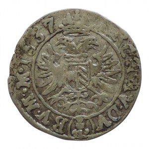 Ferdinand II. 1619-1637, 3 krejcar 1637 Praha-Schusterová, MKČ 763