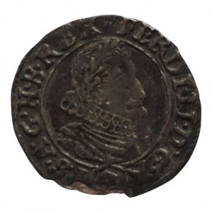 Ferdinand II. 1619-1637, 3 krejcar 1637 Praha-Wolker, MKČ 763, okr.