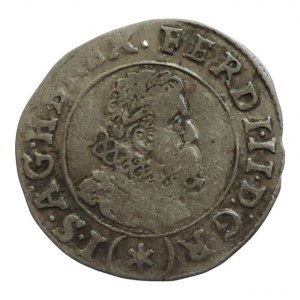 Ferdinand II. 1619-1637, 3 krejcar 1624 Kutná Hora-Hölzl, MKČ 809 nad.hl.tečka