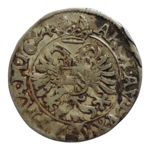 Ferdinand II. 1619-1637, 3 krejcar 1624 Kutná Hora-Hölzl, MKČ 809v, chyboražba D.G.R.R.(zn.) I.S.A. … R