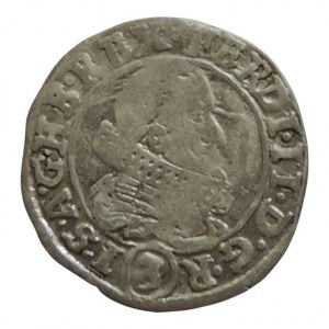 Ferdinand II. 1619-1637, 3 krejcar 1634 Jáchymov-Steinmüller, MKČ 846, nedor.