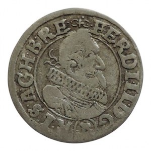 Ferdinand II. 1619-1637, 3 krejcar 1624 B/CW Brno-Wohnsiedler, MKČ 883v, opis D.G. (B) R.I.S.A