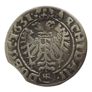 Ferdinand II. 1619-1637, 3 krejcar 1631 HR Vratislav-Riedel+Ziesler, MKČ 1020 kraj.stř. + 1 krejcar 1631 MF/O Olomouc-Fritsch, MKČ 945, 2ks