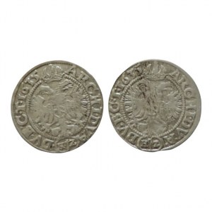 Ferdinand II. 1619-1637, 3 krejcar 1635 Vratislav-Ziesler, MKČ 1019, zn.mincmistra Zieslera typ 6, vady kovu 2ks