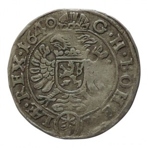 Ferdinand III. 1637-1657, 3 krejcar 1640 Praha-Wolker, MKČ 1180, n.ned.