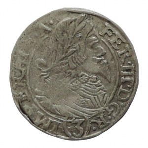 Ferdinand III. 1637-1657, 3 krejcar 1641 Praha-Wolker, MKČ 1181, n.ned.