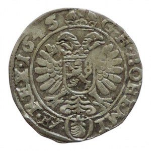 Ferdinand III. 1637-1657, 3 krejcar 1645 Praha-Wolker, MKČ 1181