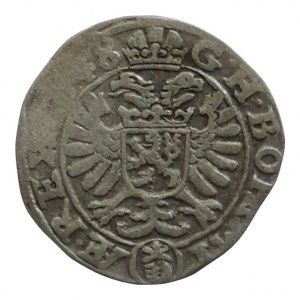 Ferdinand III. 1637-1657, 3 krejcar 1648 Praha-Wolker, MKČ 1181 n.ned., kraj.stř.