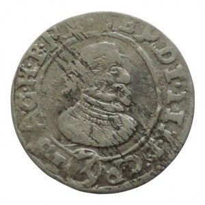 Ferdinand III. 1637-1657, 3 krejcar 1637 O Olomouc-Sonnenschein, MKČ 1239, vady kovu