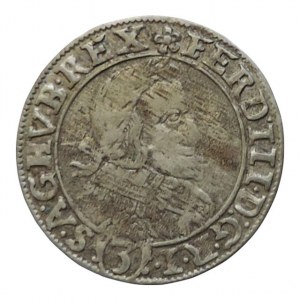 Ferdinand III. 1637-1657, 3 krejcar 1638 MI Vratislav-Reichart+Jan, MKČ 1291, dr.ned.