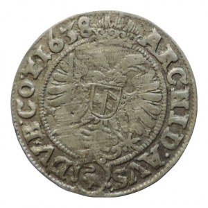 Ferdinand III. 1637-1657, 3 krejcar 1638 MI Vratislav-Reichart+Jan, MKČ 1291, dr.ned.