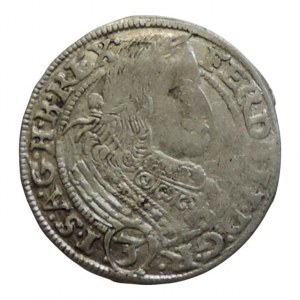 Ferdinand III. 1637-1657, 3 krejcar 1655 b.zn. Vratislav-Hübner, MKČ 1294, dr.ned. R