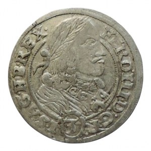 Ferdinand III. 1637-1657, 3 krejcar 1656 GH Vratislav-Hübner, MKČ 1294, dr.ned. R