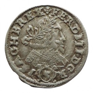 Ferdinand III. 1637-1657, 3 krejcar 1642 GW Kladsko-Werner, MKČ 1338 sbírkový R