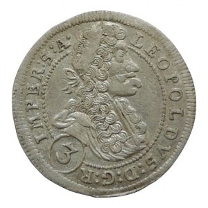 Leopold I. 1657-1705, 3 krejcar 1699 GE Praha-Egerer, MKČ 1429