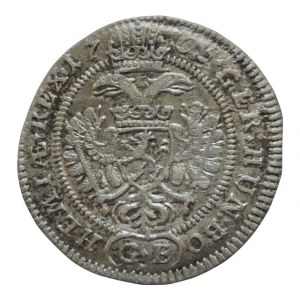 Leopold I. 1657-1705, 3 krejcar 1705 GE Praha-Egerer, MKČ 1428 R