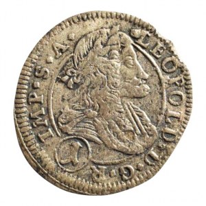 Leopold I. 1657-1705, 1 krejcar 1703 Kutná Hora, Nech.364, MKČ 1472, dr.hr.