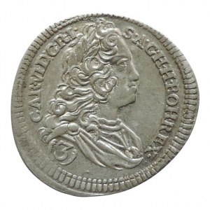 Karel VI. 1711-1740, 3 krejcar 1740 Praha-Scharff, MKČ 1840