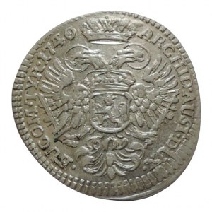 Karel VI. 1711-1740, 3 krejcar 1740 Praha-Scharff, MKČ 1840