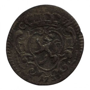 Karel VI. 1711-1740, 1/2 krejcar 1733 Praha-Scharff, MKČ 1848