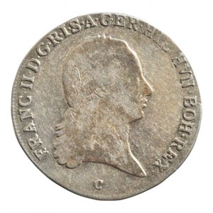 František II. 1792-1835, 1/2 tolar křížový 1797 C, patina