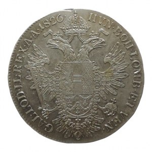 František II. 1792-1835, 1/2 tolar 1826 C, dr.st. ? 13,990g R