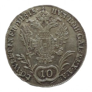 František II. 1792-1835, 10 krejcar 1815 C, dr.just. R