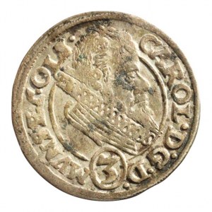 Münsterberg-Olešnice, Karel II. 1587-1617, 3 krejcar 1615 HT, Kop.6079, dr.st.kor.