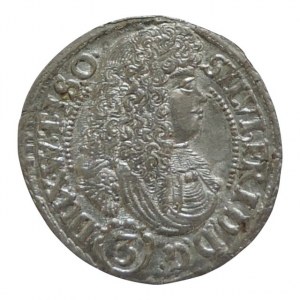 Württemberg-Olešnice, Sylvius Friedrich, 3 krejcar 1676 SP, Kopicki 6210