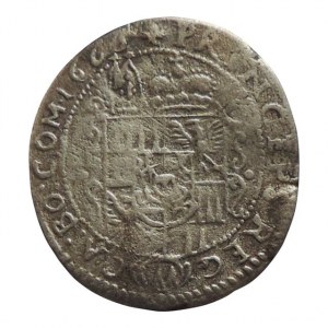 Olomouc biskupství, Karel II. Liechtenstein 1664-1695, 3 krejcar 1665, SV-314, M-958 široké poprsí R