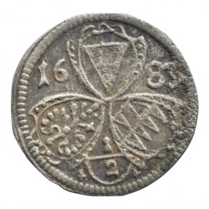 Olomouc biskupství, Karel II. Liechtenstein 1664-1695, 1/2 Krejcar 1683, SV-303