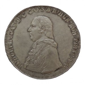 Olomouc arcibiskupství, Rudolf Jan 1819-1831, 1/2 tolar 1820, SV-1203, krásný exemplář, bez justování, patina, 14,013g