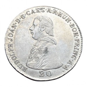 Olomouc arcibiskupství, Rudolf Jan 1819-1831, 20 krejcar 1820, SV 1201, nep.škr., RV:ražební lesk