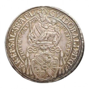 Salzburg arcibiskupství, Guidobald Thun-Hohenstein 1654-1668, tolar 1655, Zöttl 1793, Probszt 1472, patina, nep.st. ?