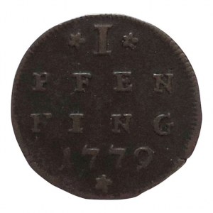 Salzburg arcibiskupství, Hieronym Colloredo 1772-1803, fenik 1779 S-B, Šm.66-A18