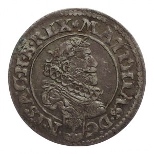 Matyáš II. 1611-1619, 3 krejcar 1618 Vídeň-Jessinski, patina, sbírkový