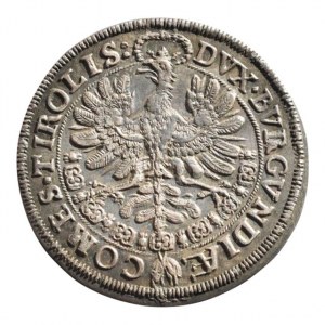 Tyroly, arc. Leopold 1620-1632, 1/4 tolar 1632 Hall, nádherný exemplář, krásná patina