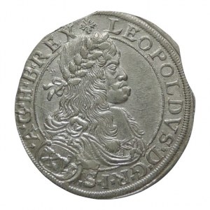 Leopold I. 1657-1705, XV krejcar 1664 CA Vídeń-Cetto, kraj.stř. Höll. 64.3.8