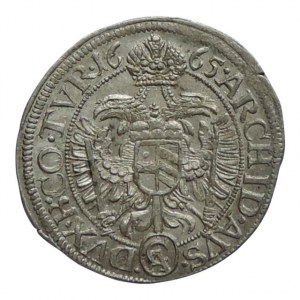 Leopold I. 1657-1705, 3 krejcar 1665 CA Vídeň-Cetto