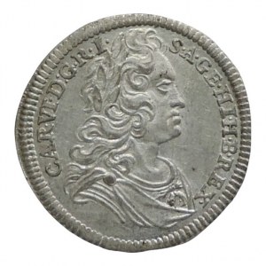 Karel VI. 1711-1740, 3 krejcar 1733 Vídeň